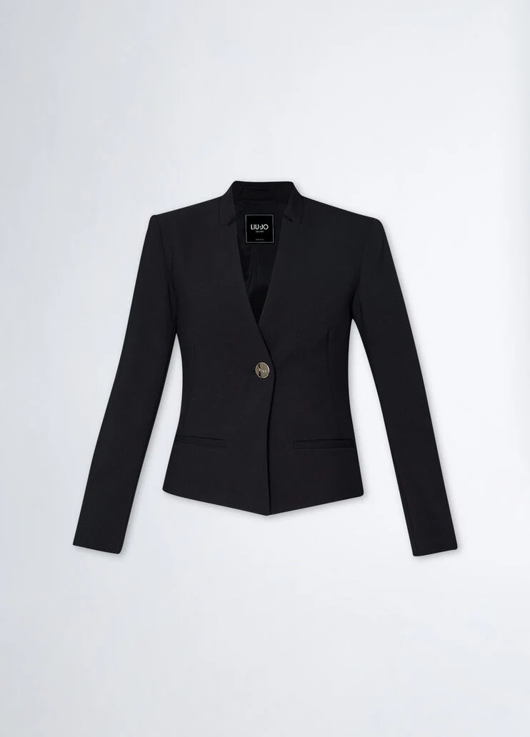 Slim-fit suit blazer