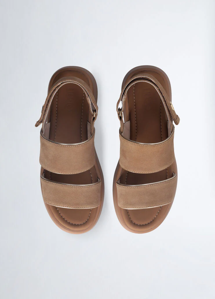 Suede platform sandals