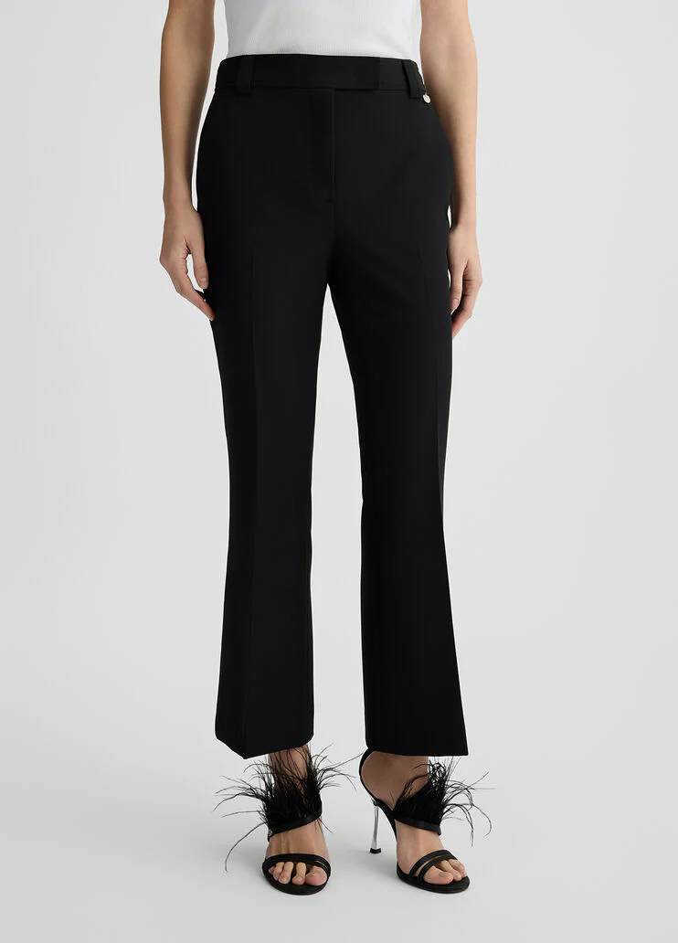 Cropped black trousers