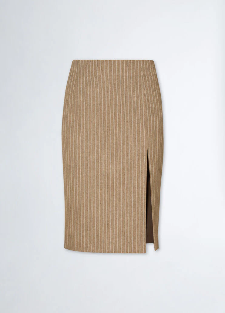 Pinstripe flannel skirt