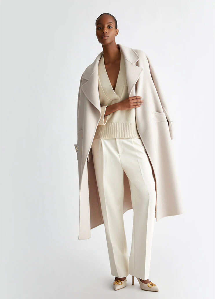 Stretch crepe trousers