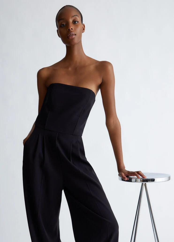 Stretch flannel jumpsuit