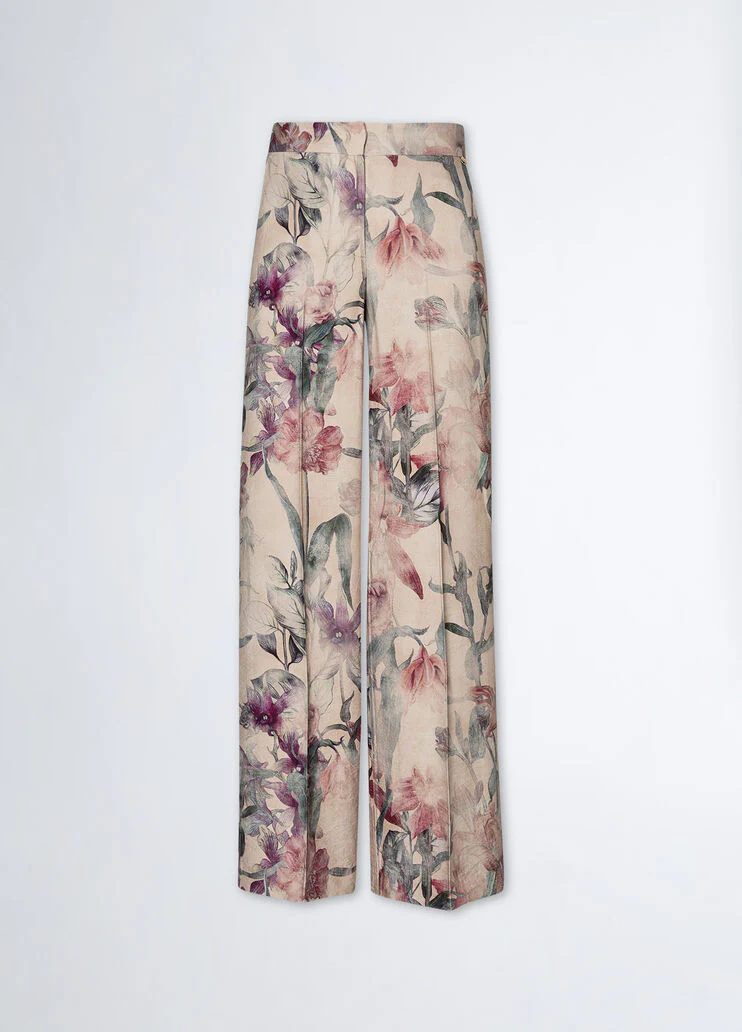 Floral palazzo trousers