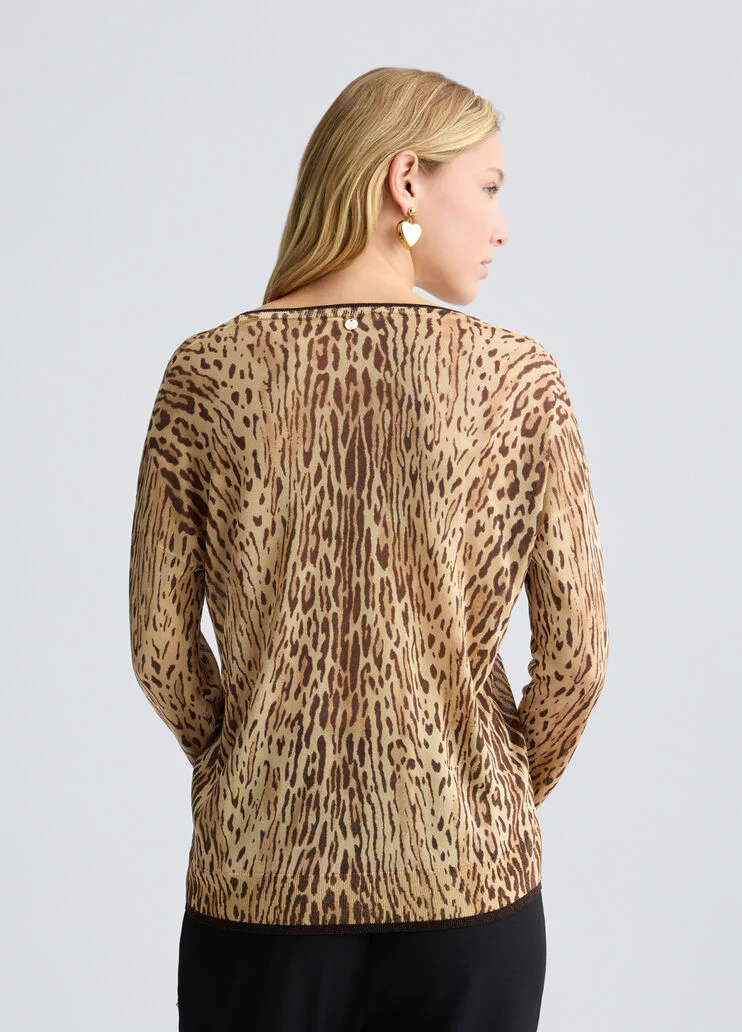 Sweatshirt with animal-print