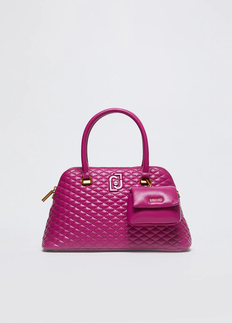 Glossy quilted handbag