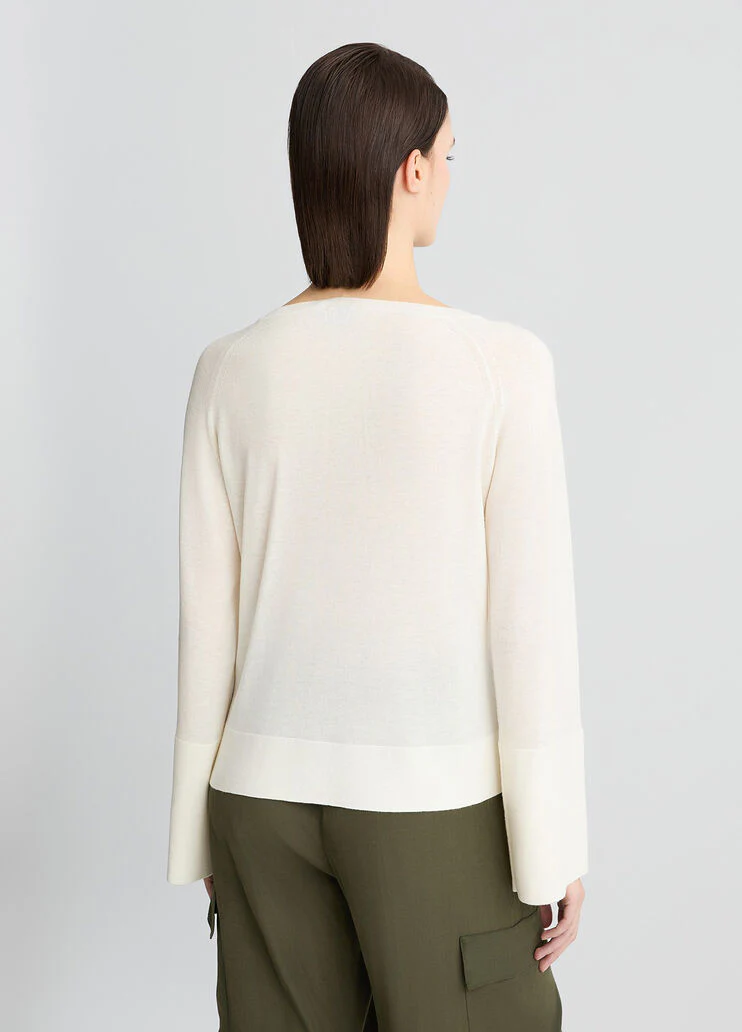 White wool and cashmere jumper