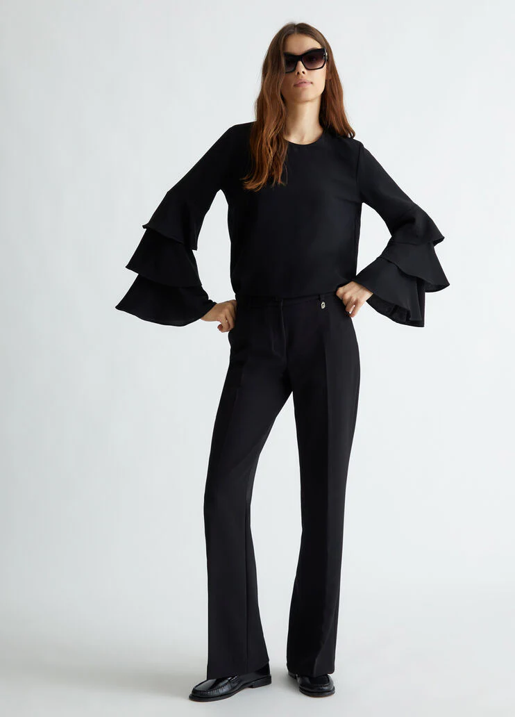 Stretch crepe blouse