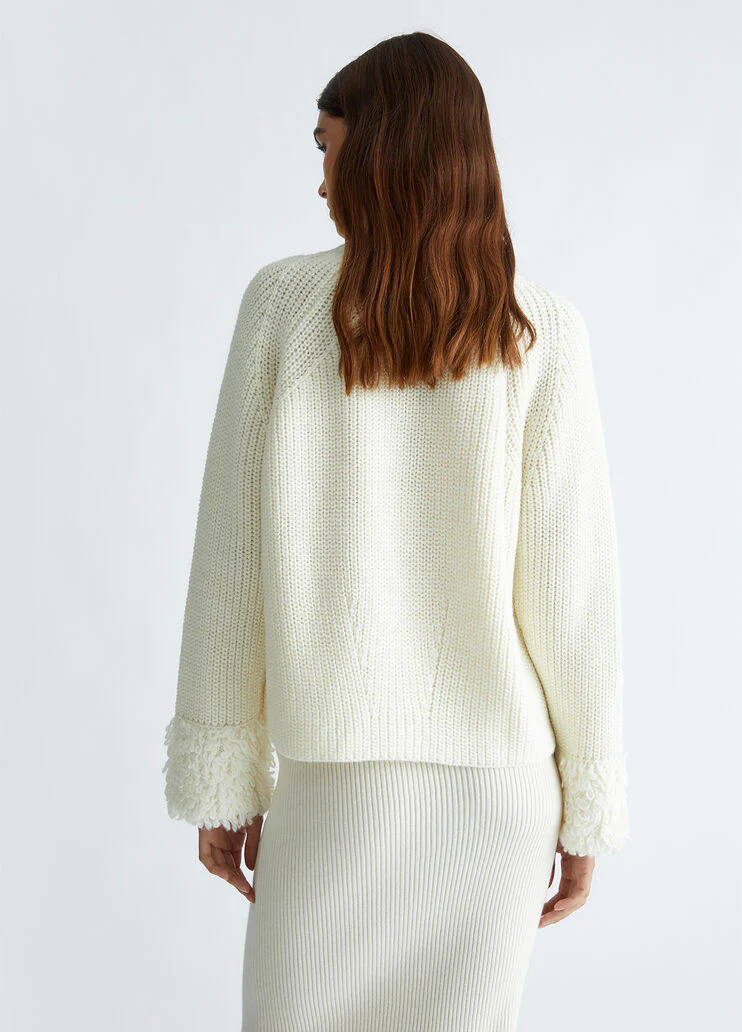 White wool jumper
