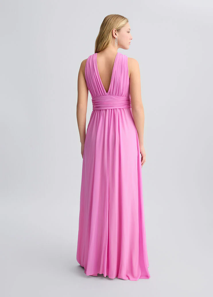 Long elegant pink dress