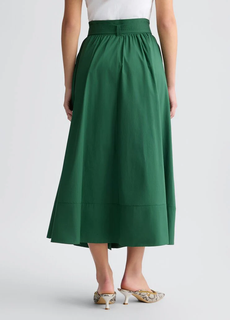 Green midi skirt