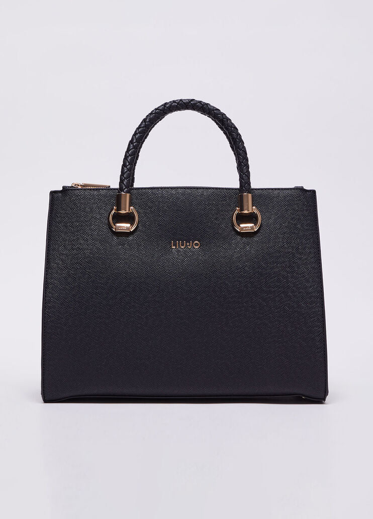 Black shopping tote