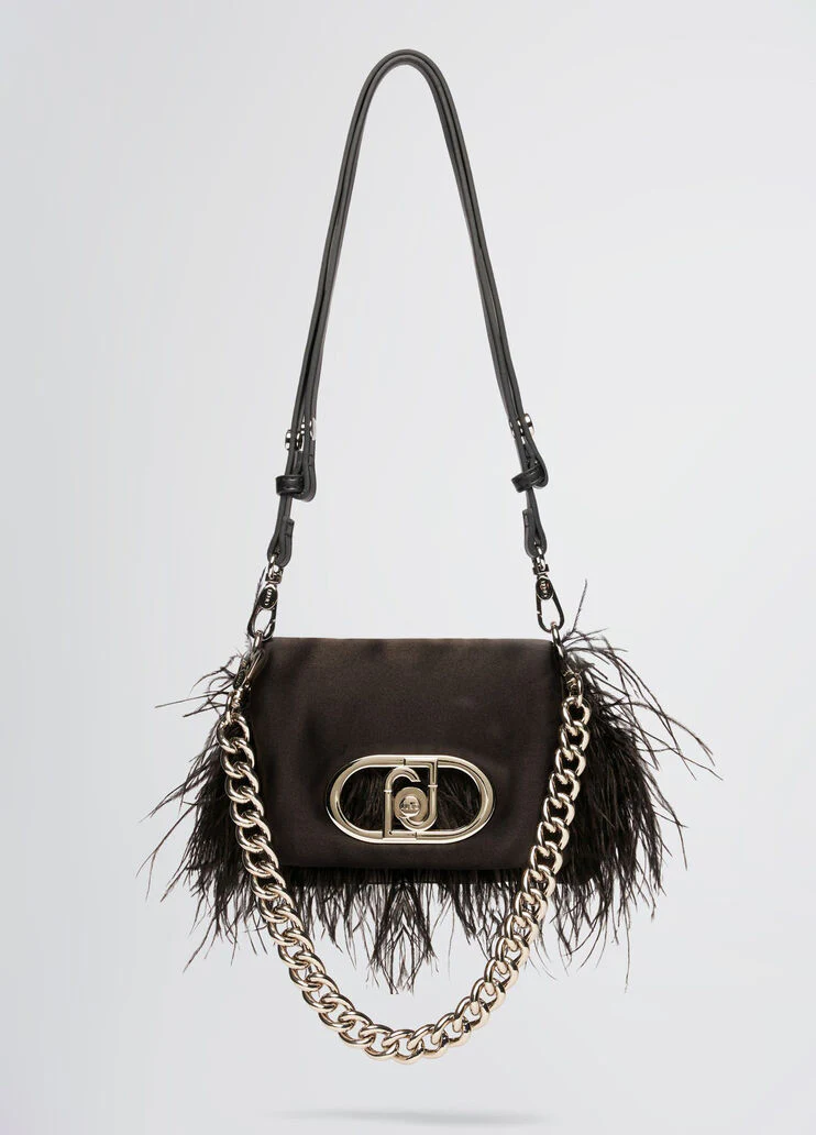 Small LaPuffy bag with feathered detailing