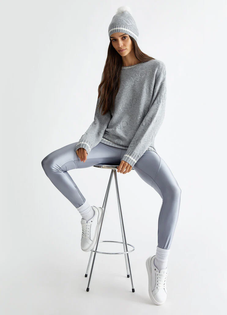 Wool-blend sweater with logo