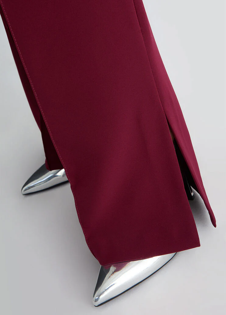 Flare stretch trousers