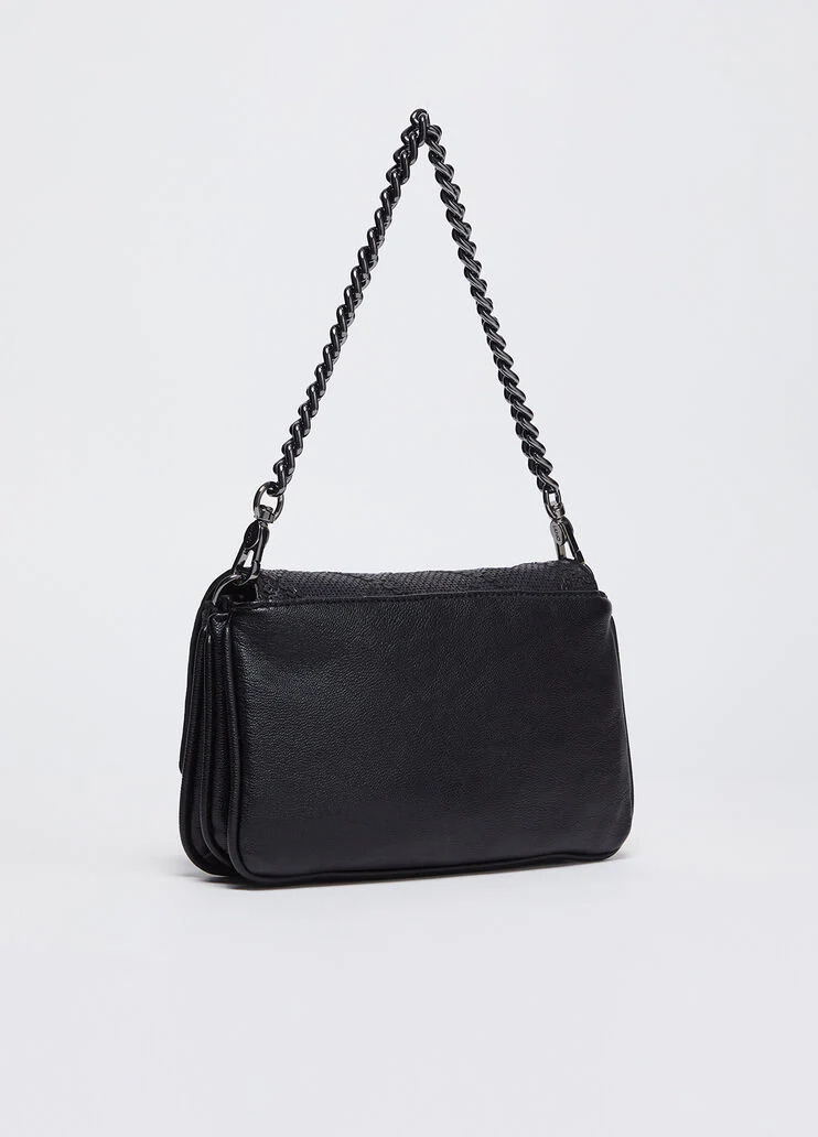 Cross-body bag with sequins