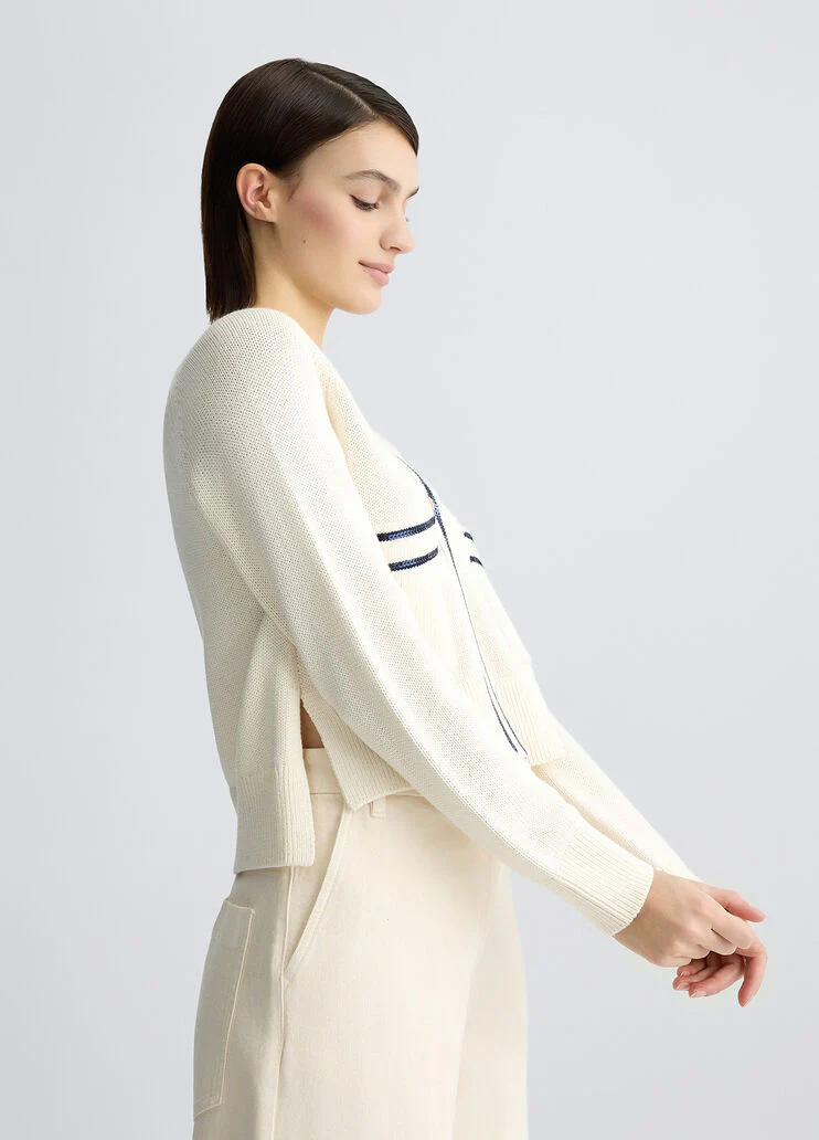 White cardigan with sequins