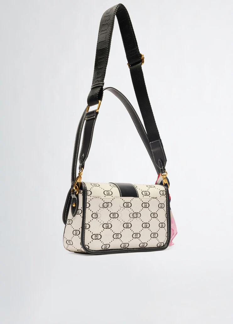 Shoulder bag with foulard