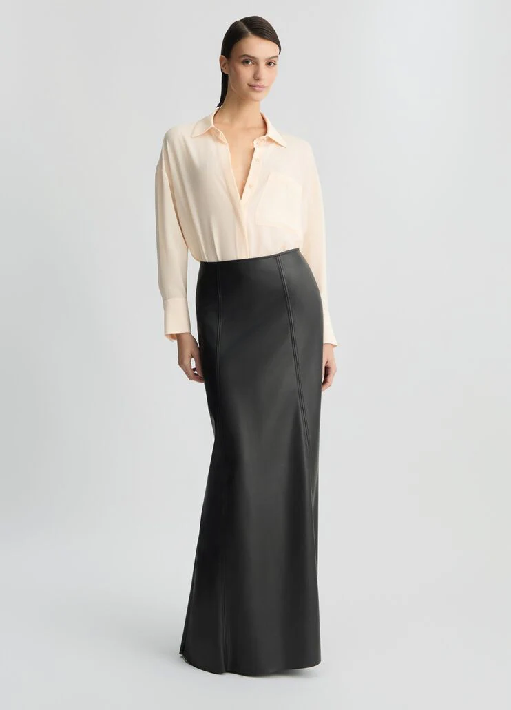 Champagne-coloured oversized shirt