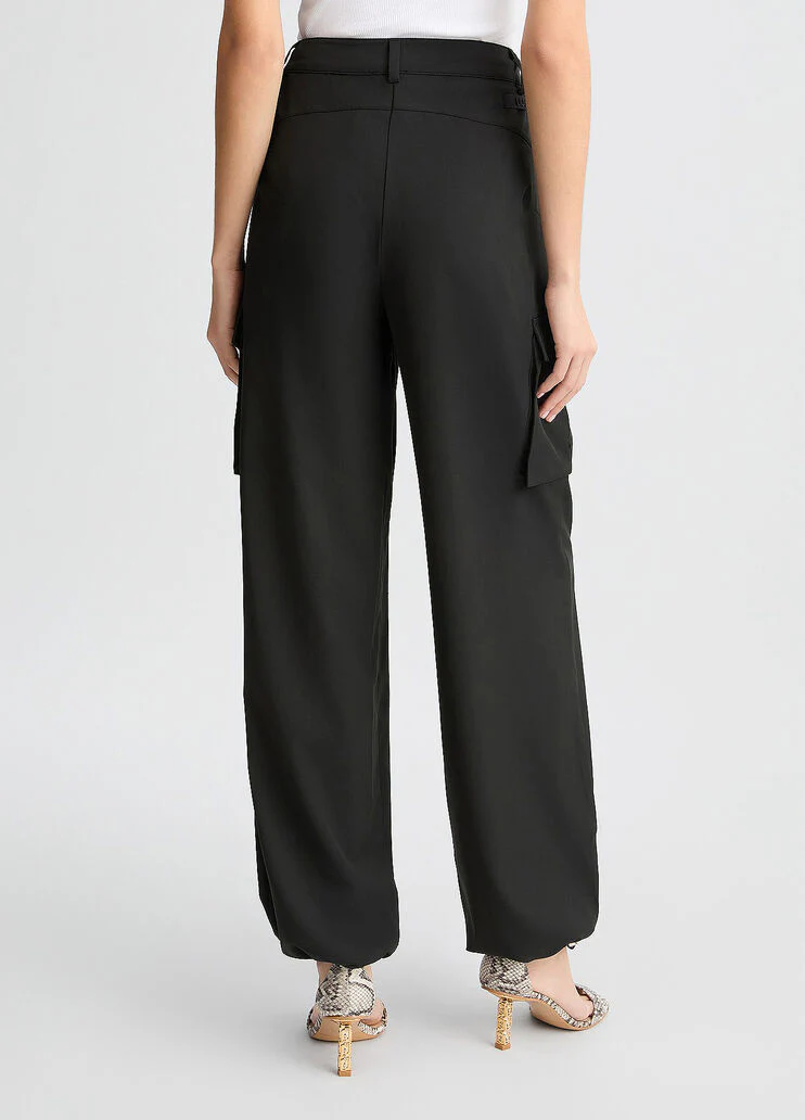 Black cargo trousers