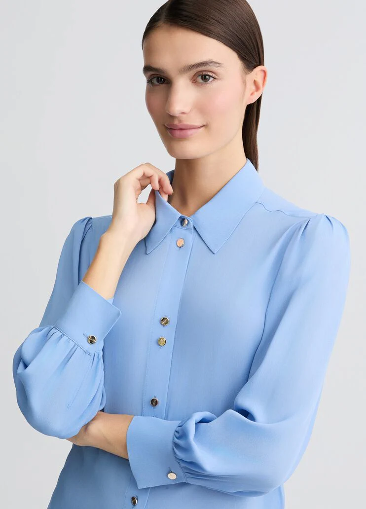 Light blue viscose shirt