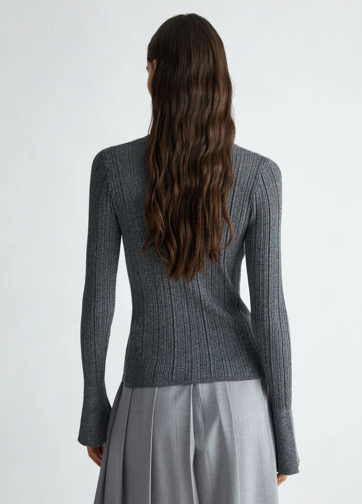Lurex knit cardigan