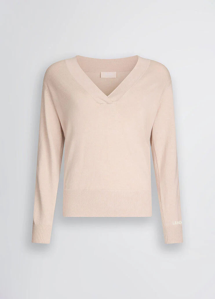 Cotton and wool sweater