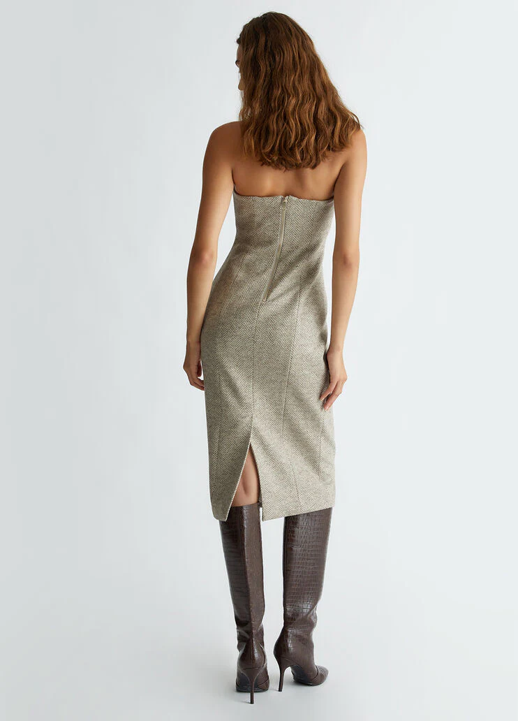Short moretta wool dress