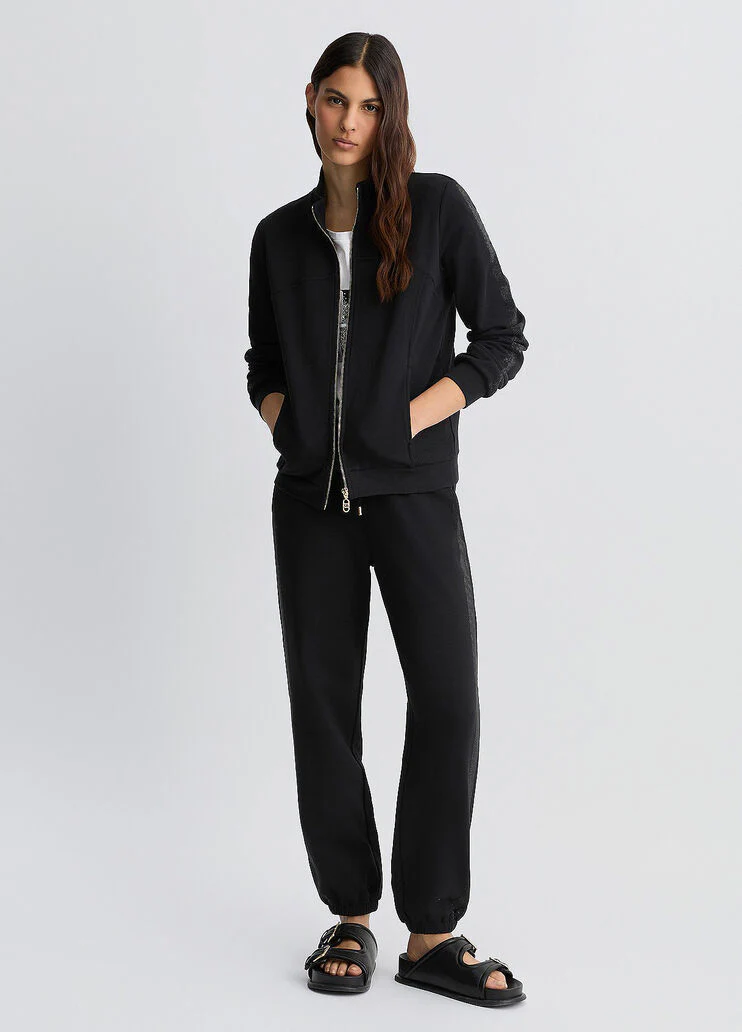 Black fleecegging bottoms