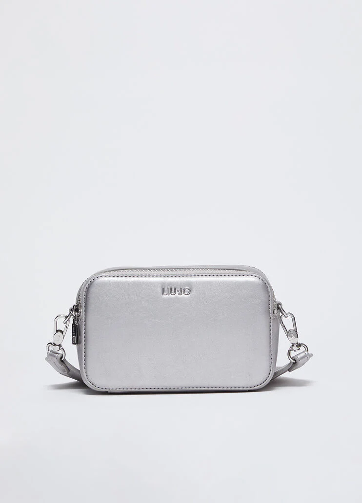 Metallic finish crossbody bag