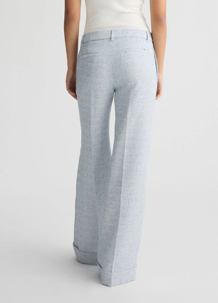 High-rise flared trousers