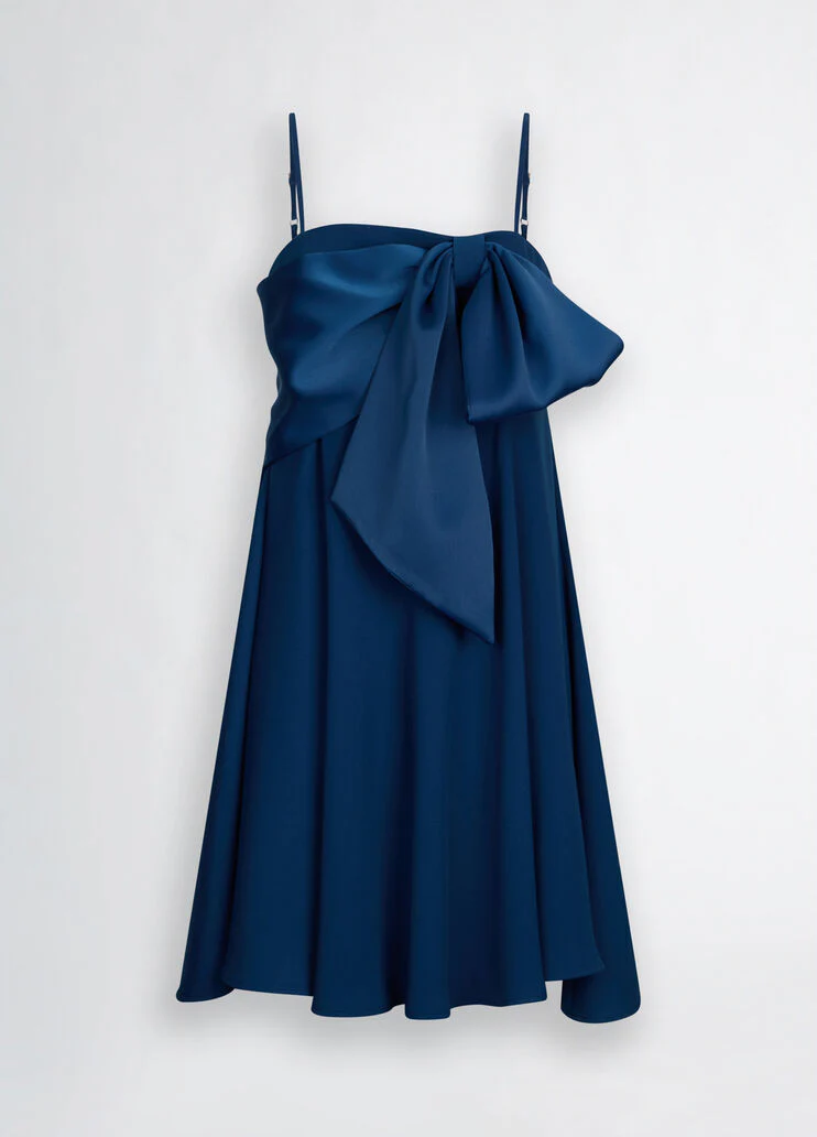 Blue dress with bow