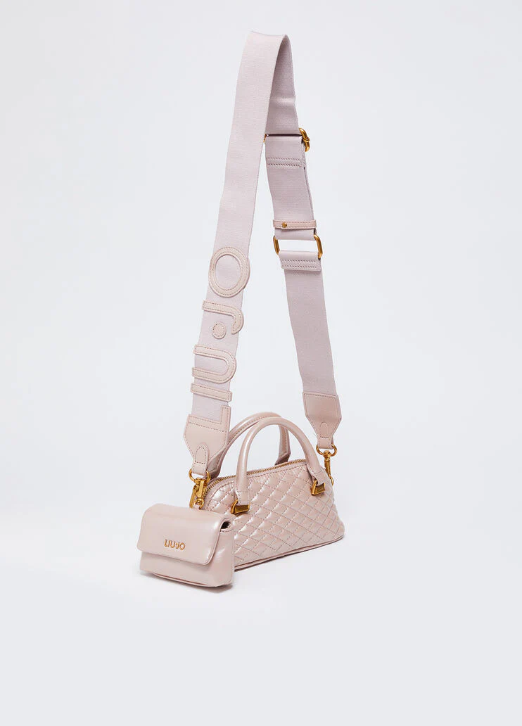 Glossy quilted handbag