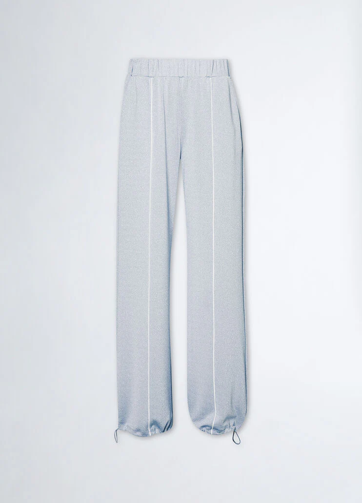 Lurex jersey trousers