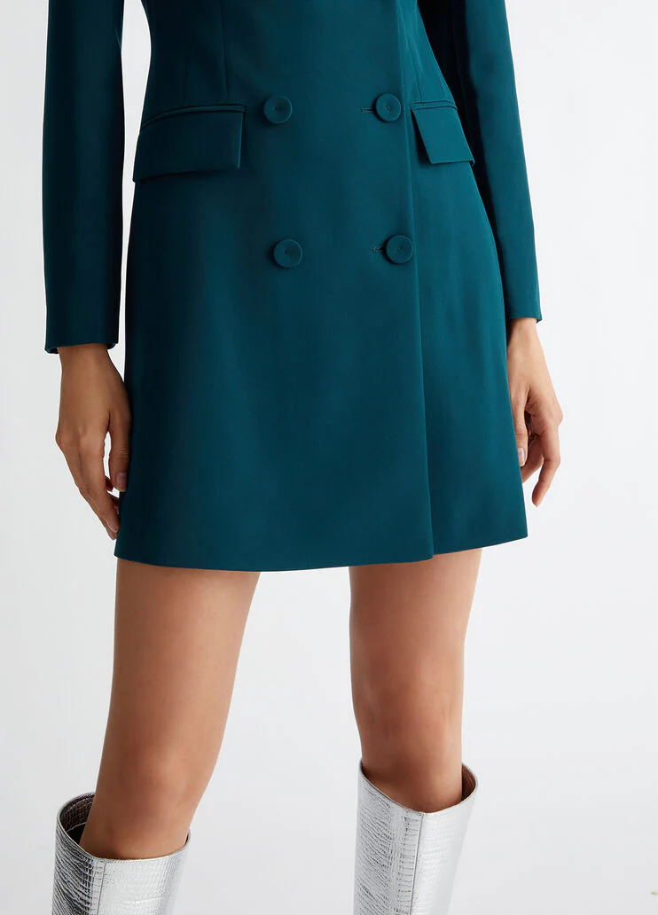 Stretch double-breasted dress