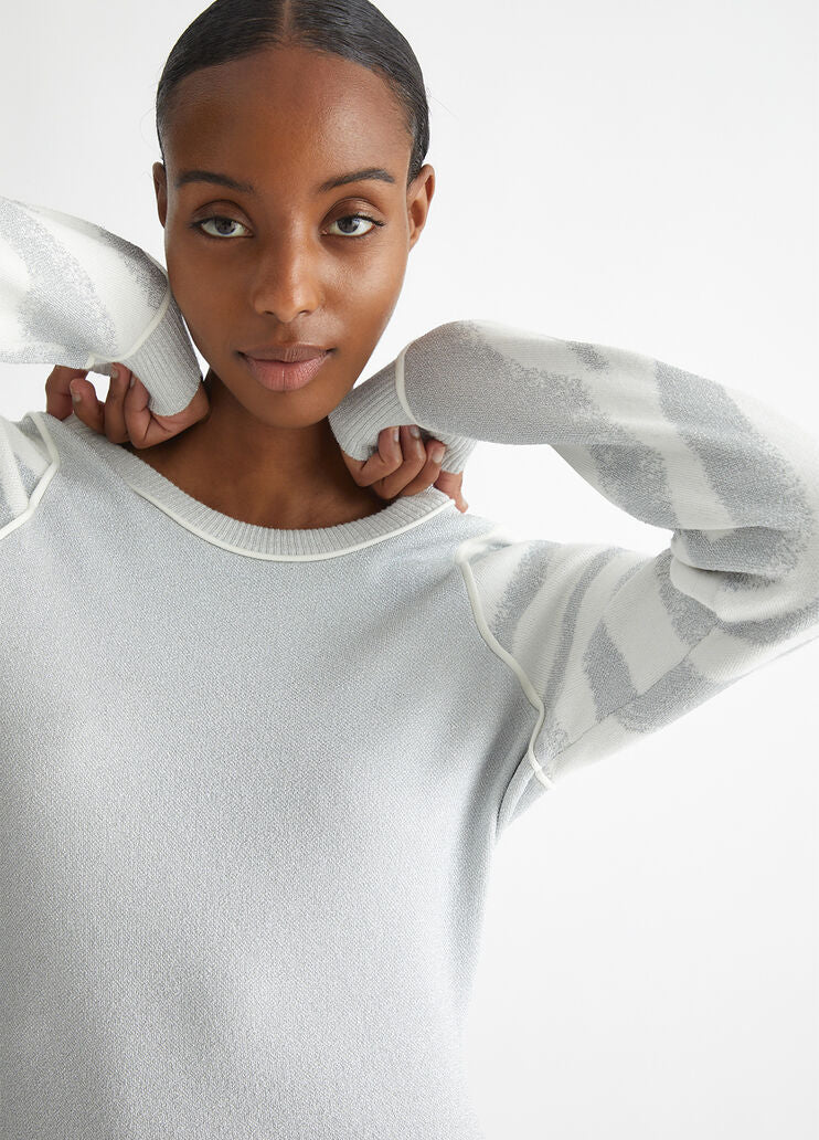 Animal-design knit dress