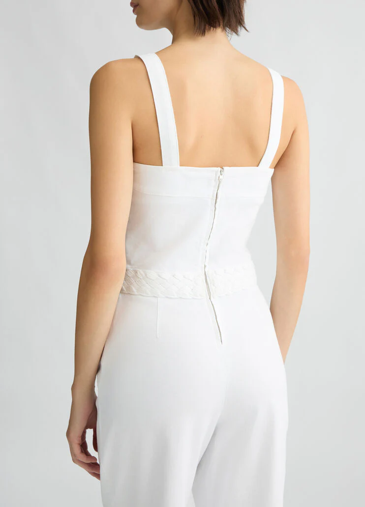 White cotton jumpsuit