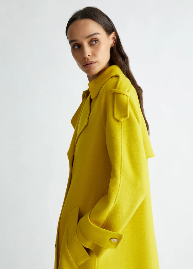 Wool blend trench coat