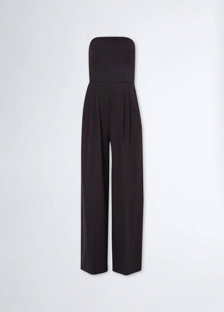 Stretch flannel jumpsuit