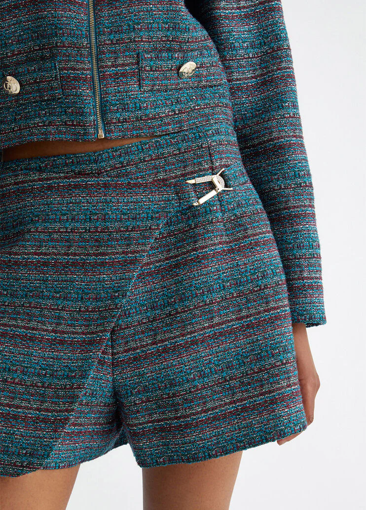 Bouclé suit shorts