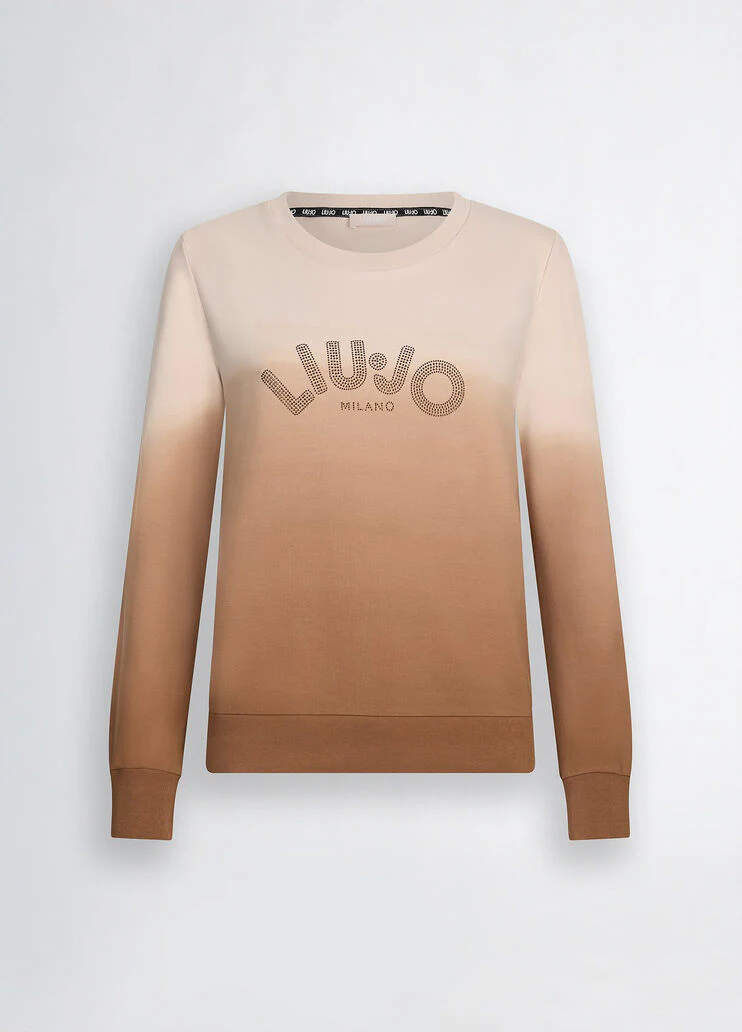 Sweatshirt with rhinestones