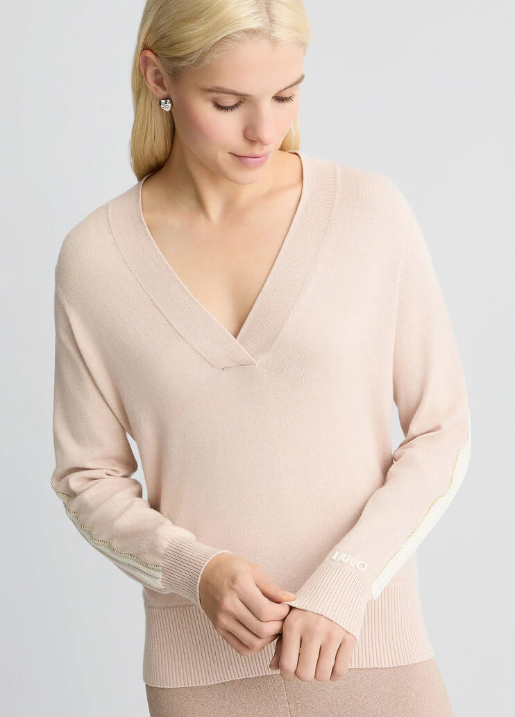 Cotton and wool sweater