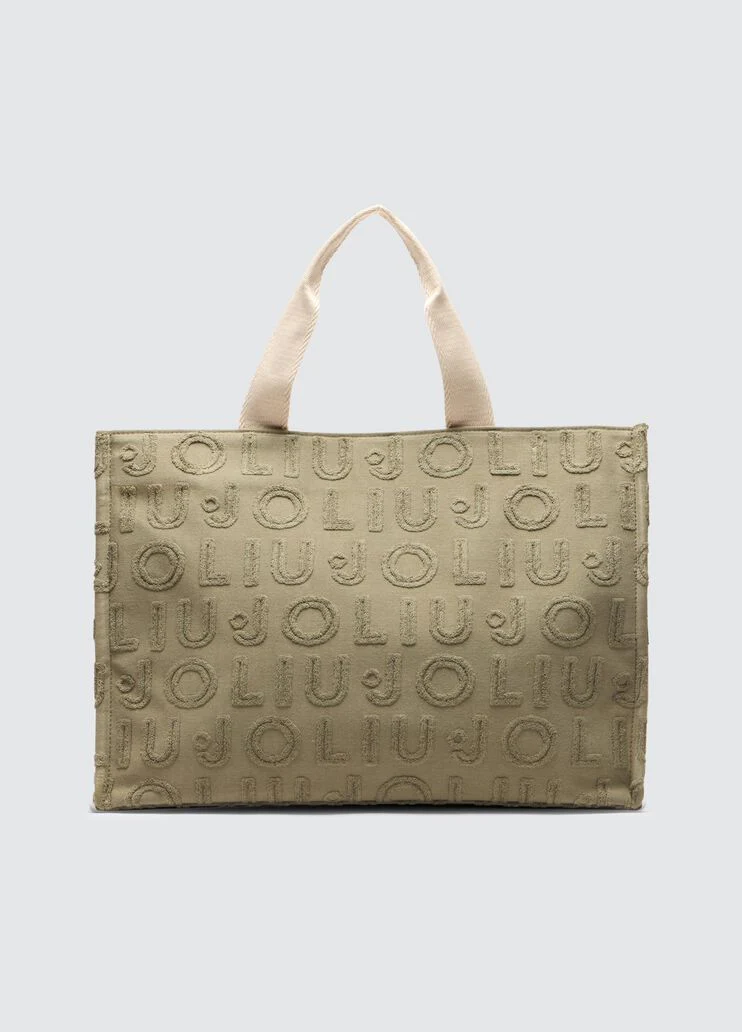 Jacquard bag with logo