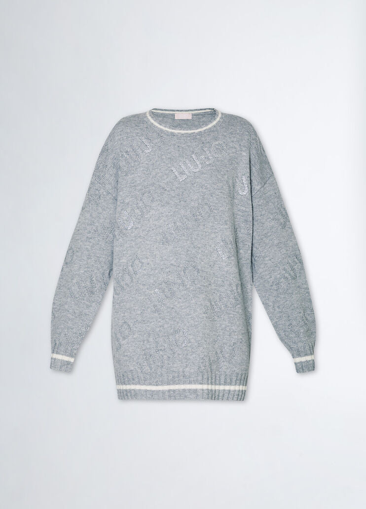 Wool-blend sweater with logo