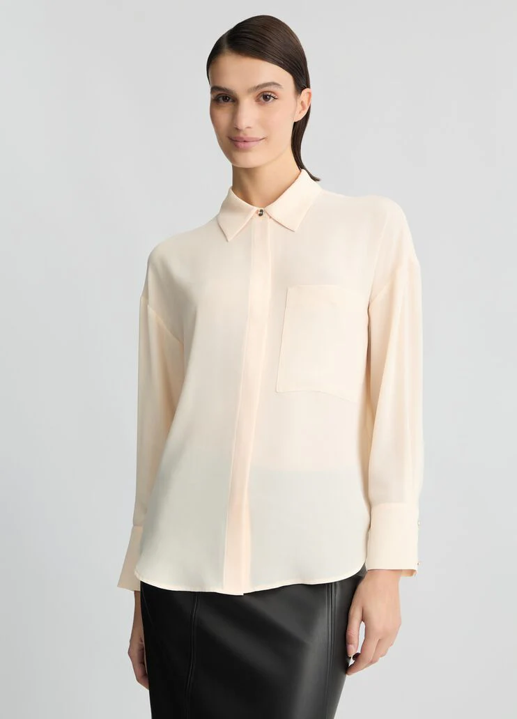 Champagne-coloured oversized shirt