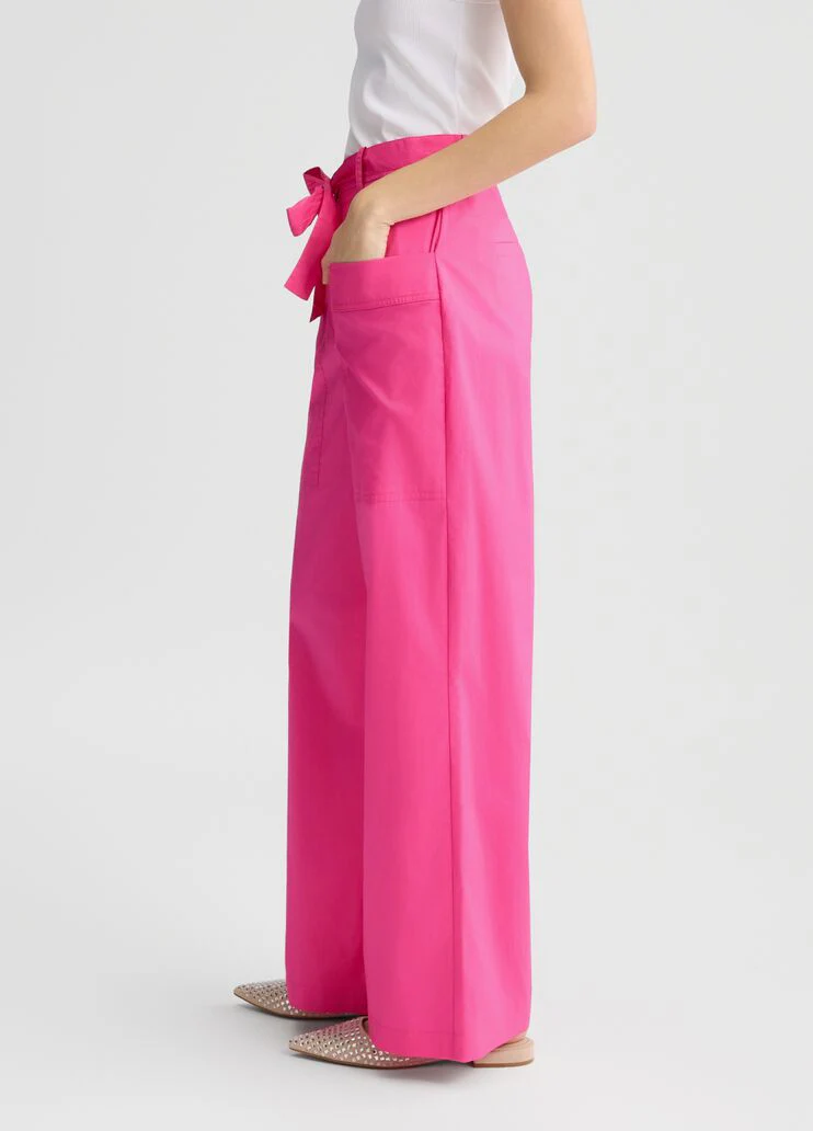 Pink poplin trousers