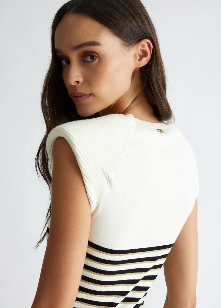 Striped knit dress