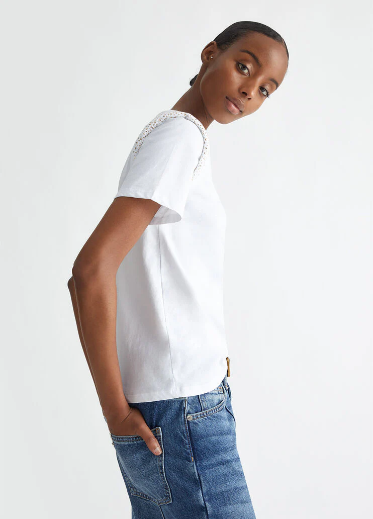 T-shirt with rhinestones