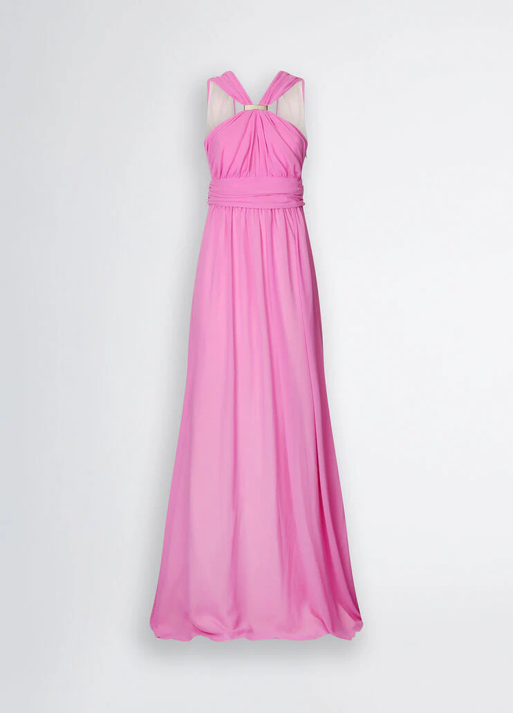Long elegant pink dress