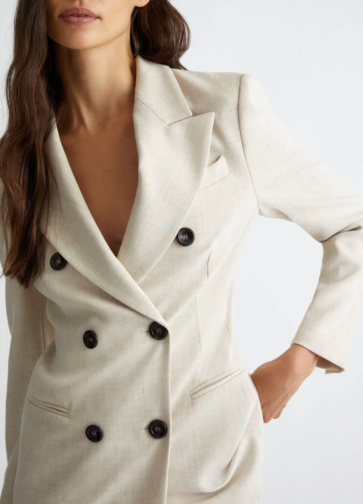 Double-breasted suit blazer