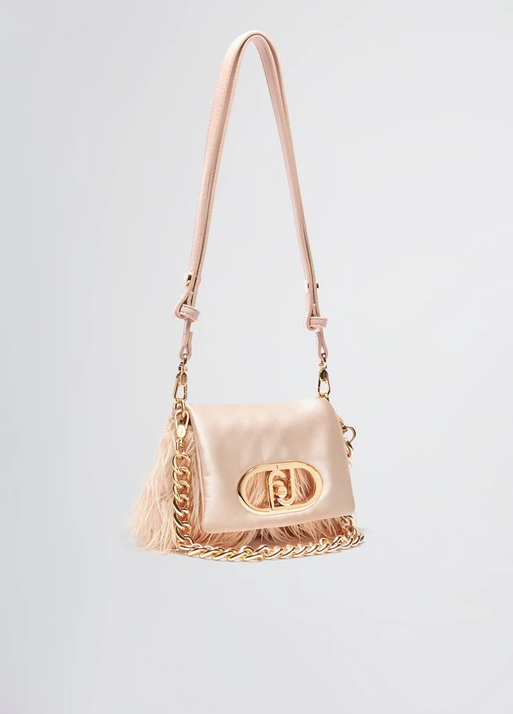 Small LaPuffy bag with feathered detailing